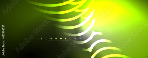 Light beams, neon lines abstract background. Vector Illustration For Wallpaper, Banner, Background, Card, Book Illustration, landing page