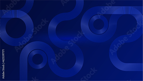 Abstract Waving Line Particle Technology dark blue Background