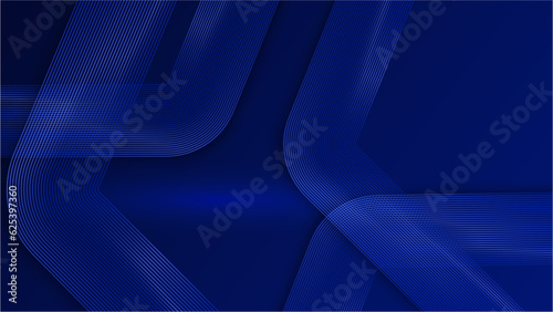 Awards background dark blue golden royal. Lines growing elegant shine spark. Luxury premium corporate abstract design template. Classic shape post. Center led screen visual. Lights fireworks