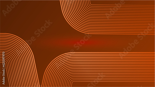Abstract orange background with flowing wave lines. Glowing wavy lines. Shiny colorful moving lines design element. Modern dynamic wave pattern. Suit for website, poster, brochure, banner, flyer
