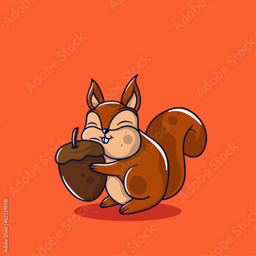squirrel hugs food