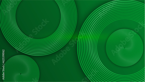 Awards background green golden royal. Lines growing elegant shine spark. Luxury premium corporate abstract design template. Classic shape post. Center led screen visual. Lights fireworks