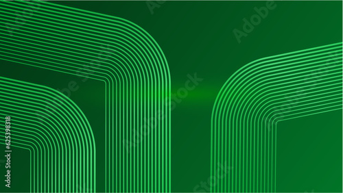Awards background green golden royal. Lines growing elegant shine spark. Luxury premium corporate abstract design template. Classic shape post. Center led screen visual. Lights fireworks