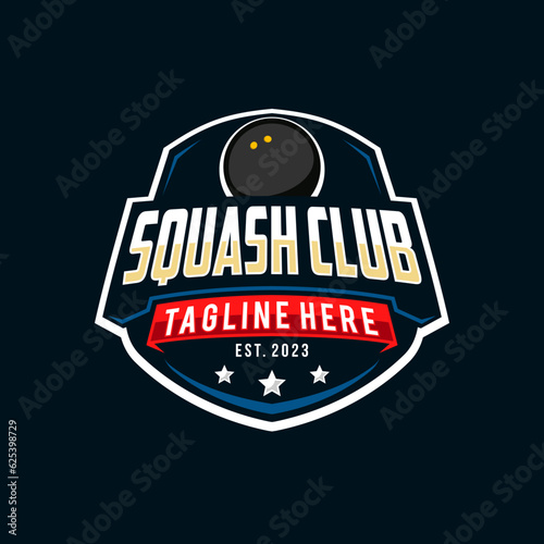 Squash badge logo in modern minimalist style