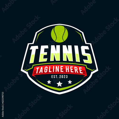 Tennis logo icon design, sports badge template. Vector illustration