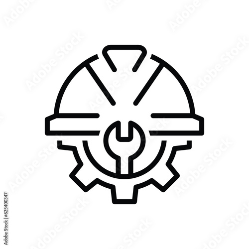 Black line icon for reform 