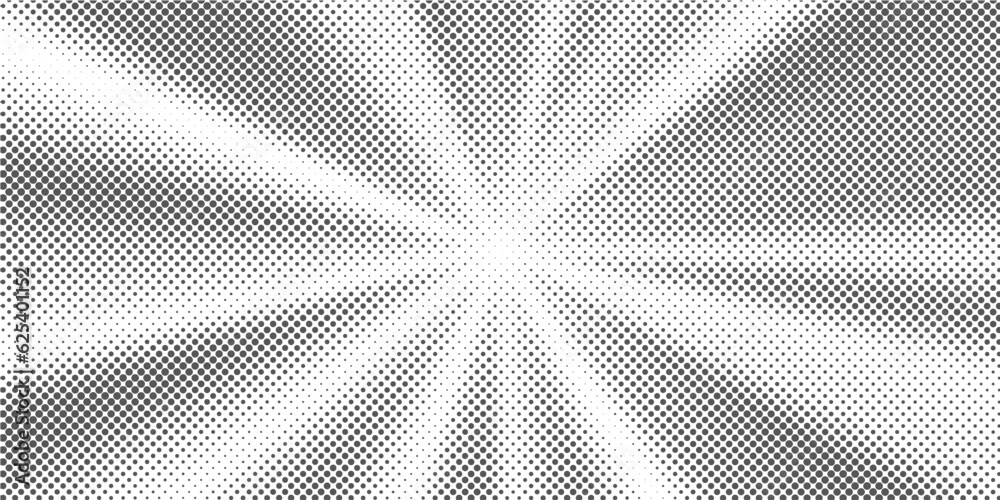 Sun rays halftone background. White and grey radial abstract comic pattern. Vector explosion abstract lines backdrop