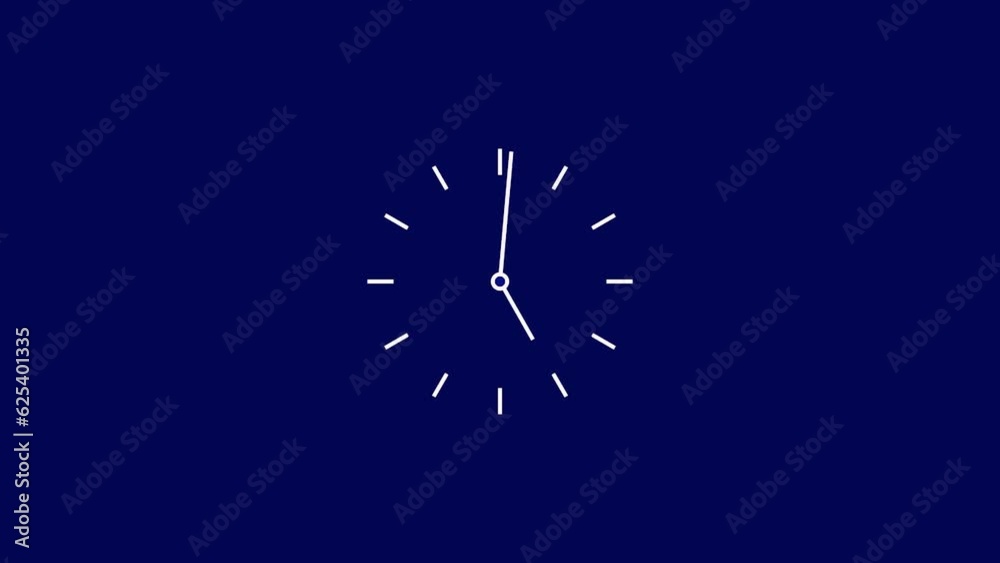 Clock icon ,arrow rotated  fast spinning 12 hours in the circle .on the green background .