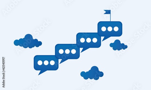 Advice or effective feedback to motivate to success, comment, opinion for career improvement, help or communication to support employee concept.on white background.Vector Design Illustration.