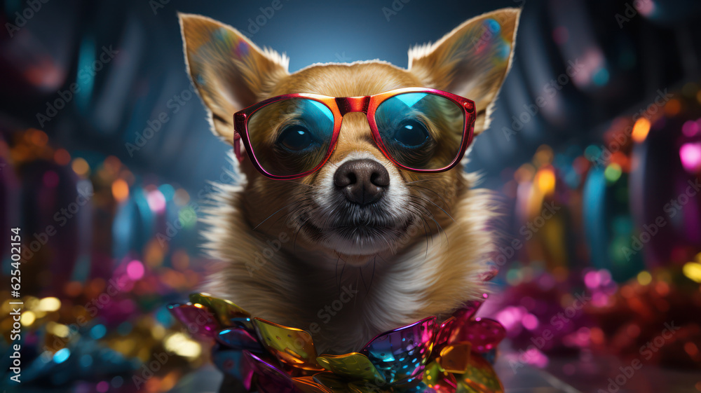 chihuahua dog in sunglasses