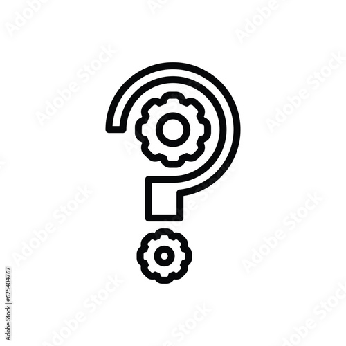 Black line icon for reason 