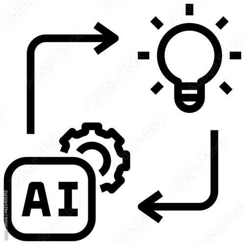 cognition outline style icon