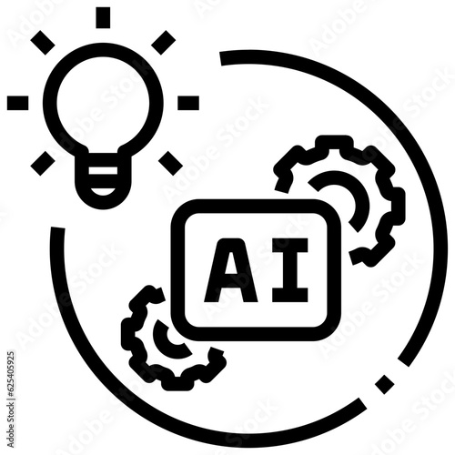 machine learning outline style icon