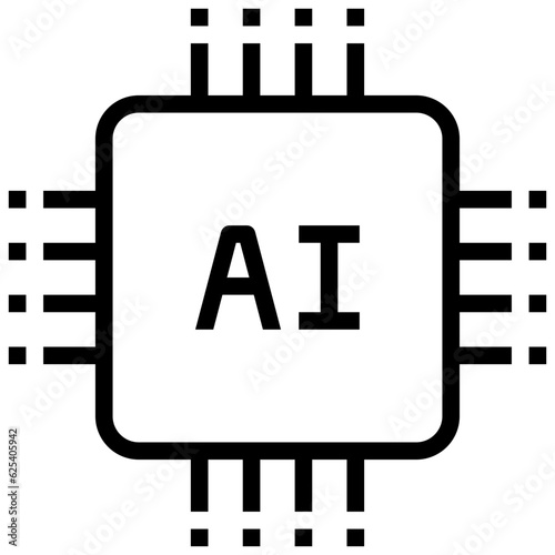 processor outline style icon