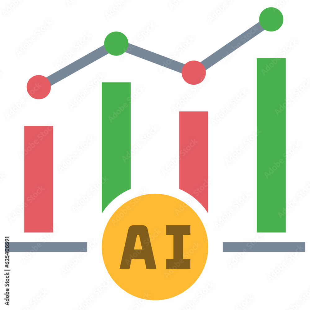 predictive analysis flat style icon predictive analysis flat style icon