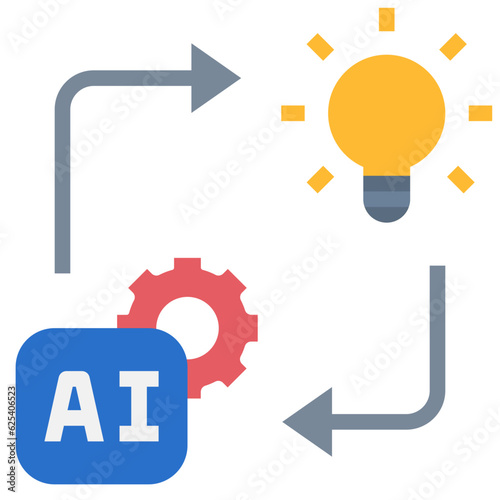 cognition flat style icon