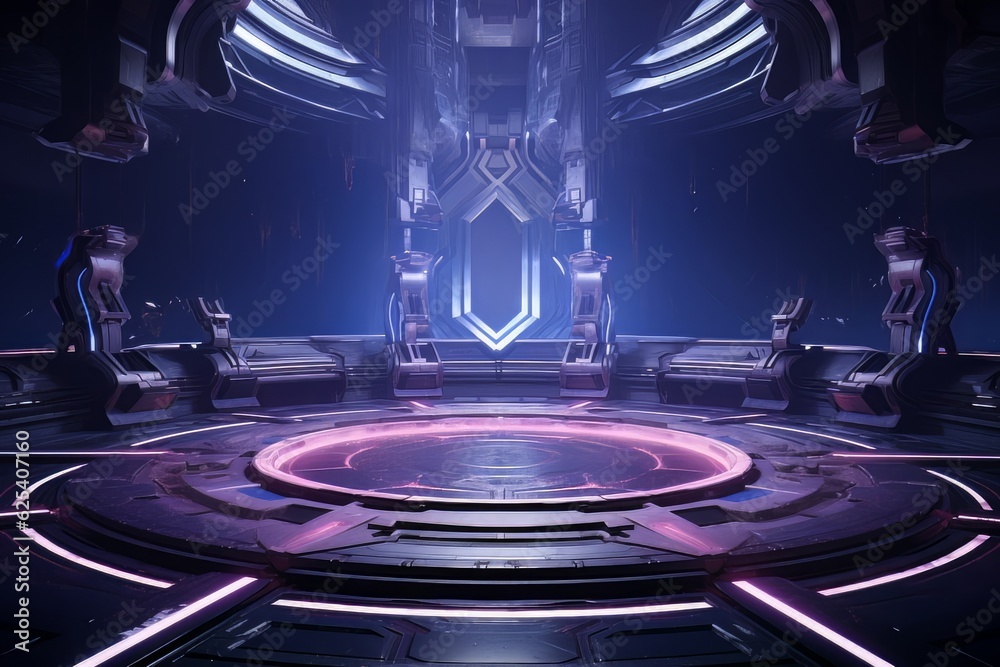 Obraz premium abstract background video game of esports scifi gaming stage