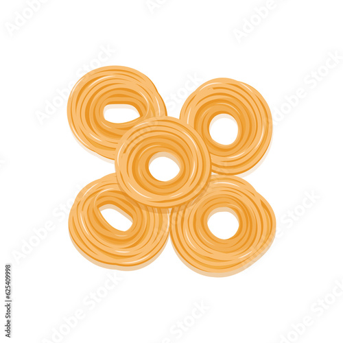 Vector of Murukku, an Indian traditional snacks photo