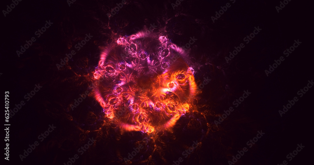 3D rendering abstract round hole light background