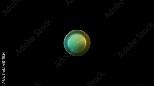 Sticky Logo Reveal Transition Animation. Black and Green Screen Background.