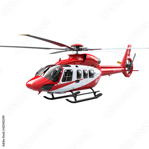 Helicopter flying over white png transparent background