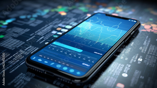 A close-up shot of a smartphone displaying various business and finance apps, indicating the importance of technology in managing finances.Sci-Fi Background