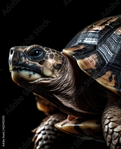 Turtle profile portrait - Generative AI