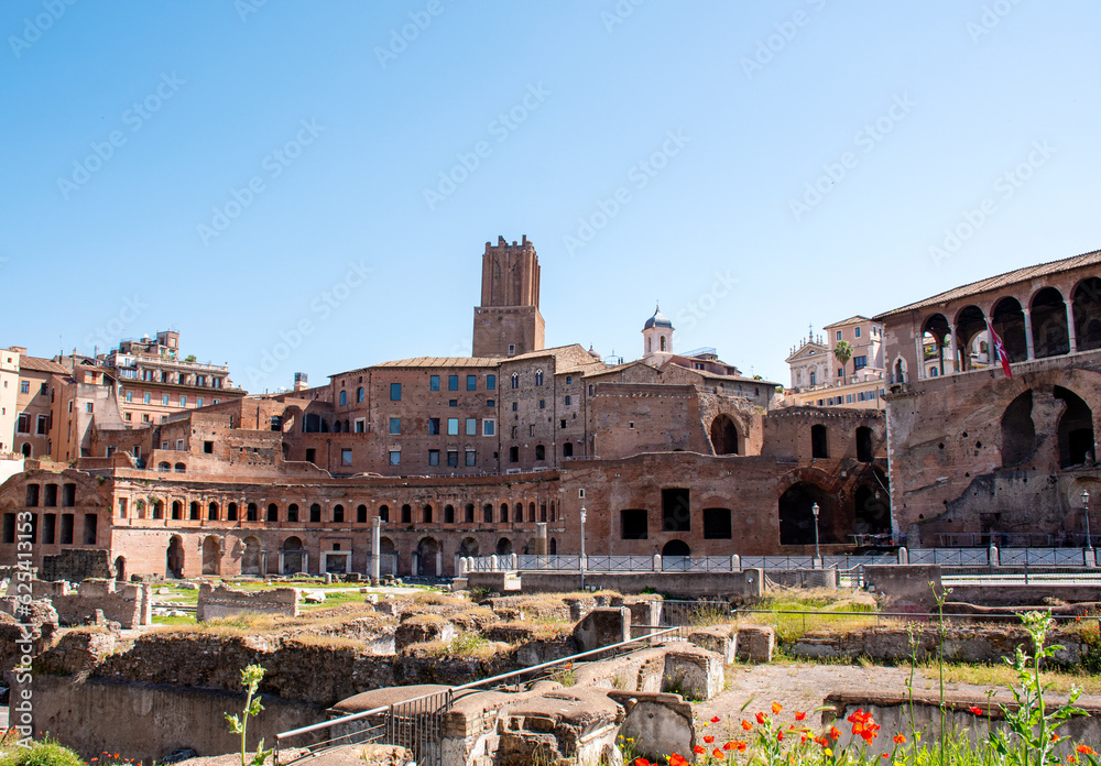 View of the Trajan's market, Fori Imperiali, Rome, Italy