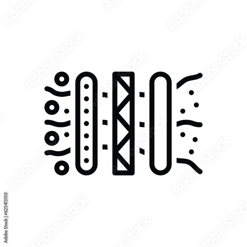 Black line icon for filtering 