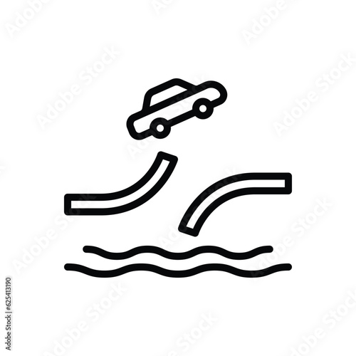 Black line icon for overcome 