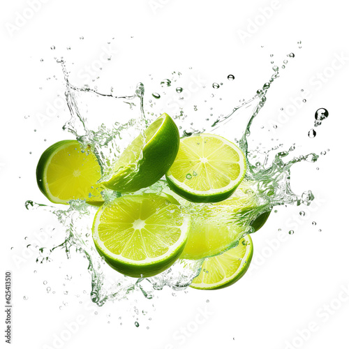 lemon splash isolated