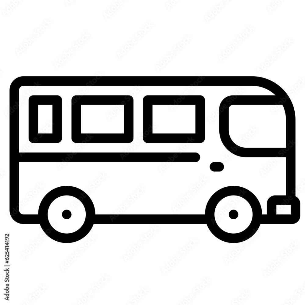 Bus outline icon. Transportation illustration for templates, web design and infographics. Pixel-perfect at 64x64 Bus outline icon. Transportation illustration for templates, web design and infographics. Pixel-perfect at 64x64