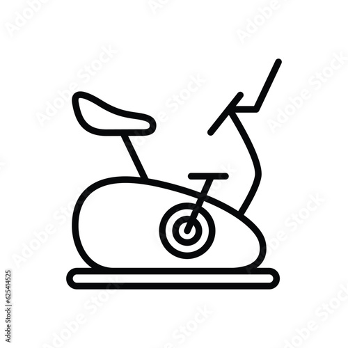 Fitness spin bike vector icon