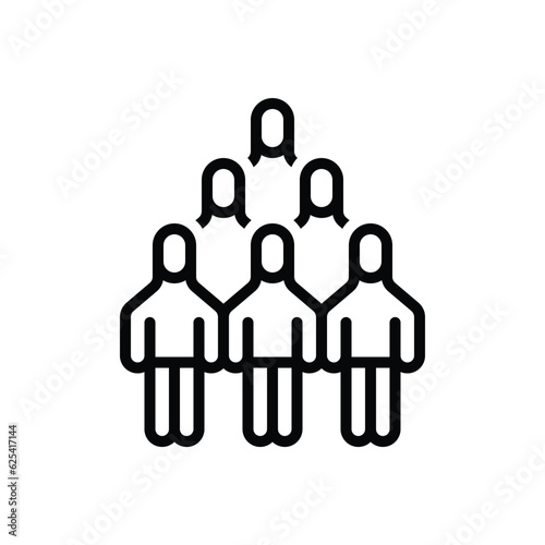 Black line icon for gathering 