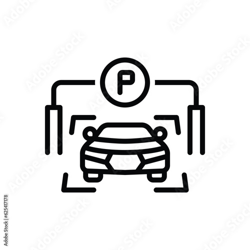 Black line icon for lot 
