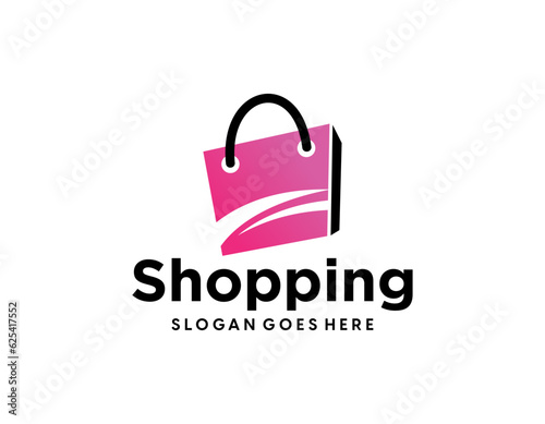 E commerce logo design vector. Online shop logo design idea