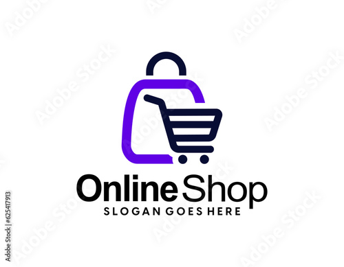 creative latest online shoping logo