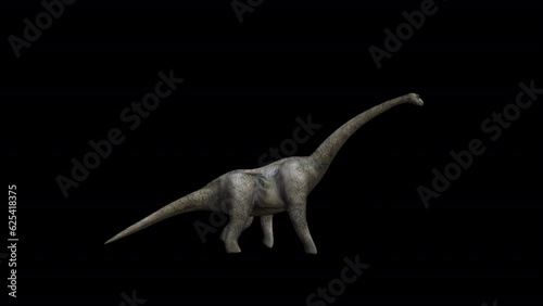 A Huge Brontosaurus Walking animation photo