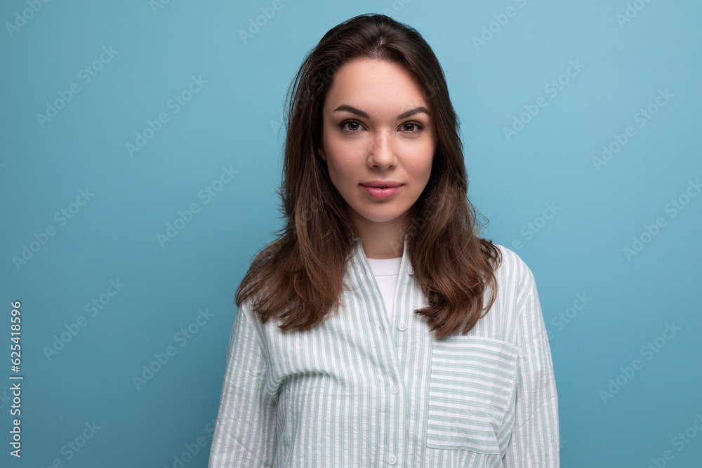 charming young brunette lady with thick hair charming young brunette lady with thick hair