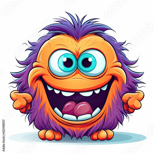 Cute cartoon Monster on a white background