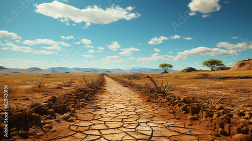 Umweltherausforderungen: Trockene Felder in der Dürre