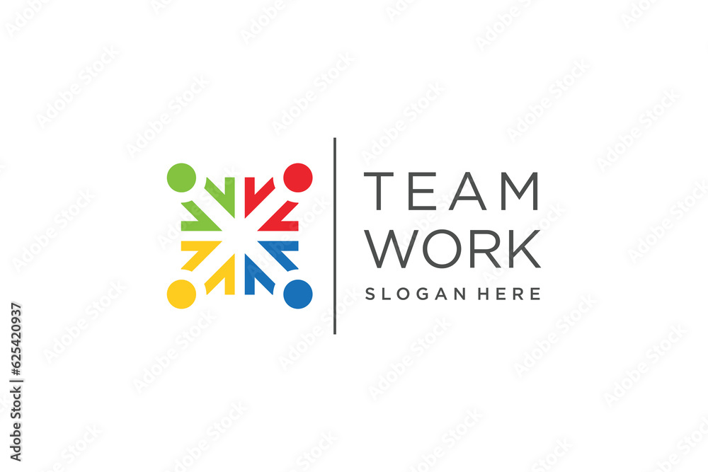Community logo design with modern abstract concept Community logo design with modern abstract concept