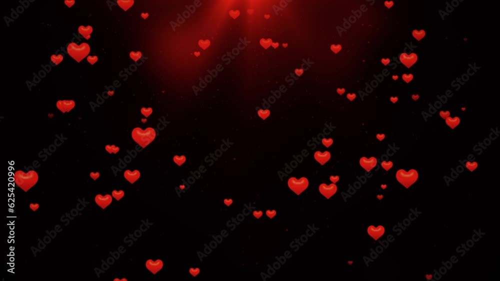 Pink Red love hearts bokeh sparkle glitter particle background. Bokeh sparkling glittering lights hearts flowing and falling Magical romantic. Romantic Wedding anniversary Valentine's day. Pink Red love hearts bokeh sparkle glitter particle background. Bokeh sparkling glittering lights hearts flowing and falling Magical romantic. Romantic Wedding anniversary Valentine's day.