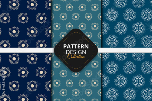 Obraz na plátně Fabric Abstract geometric floral background pattern