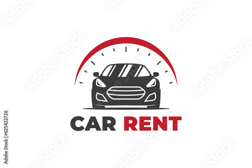 car rent logo template sedan