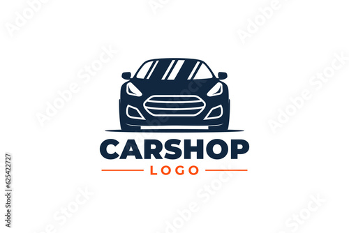 car shop logo template sedan