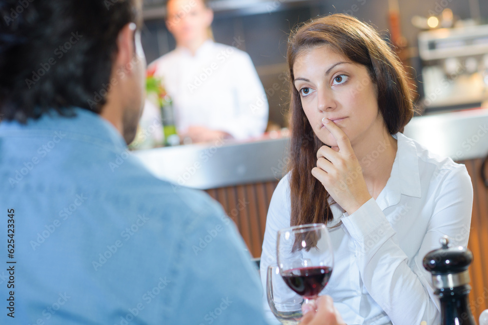 portrait of confession in the restaurant portrait of confession in the restaurant