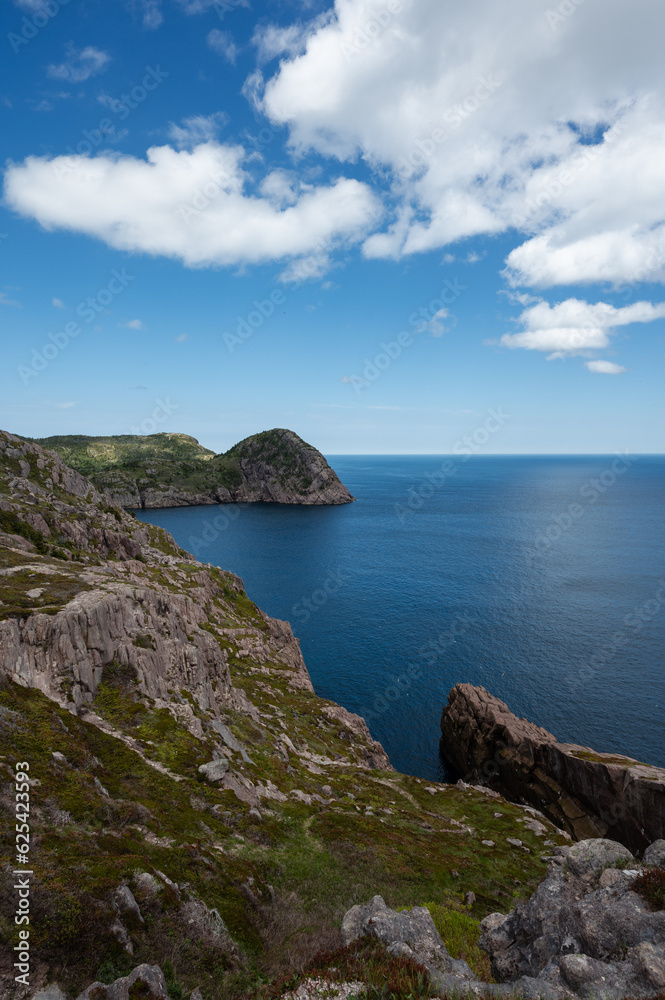 View of Ocean and rocky shoreline of St. John's, Newfoundland.
