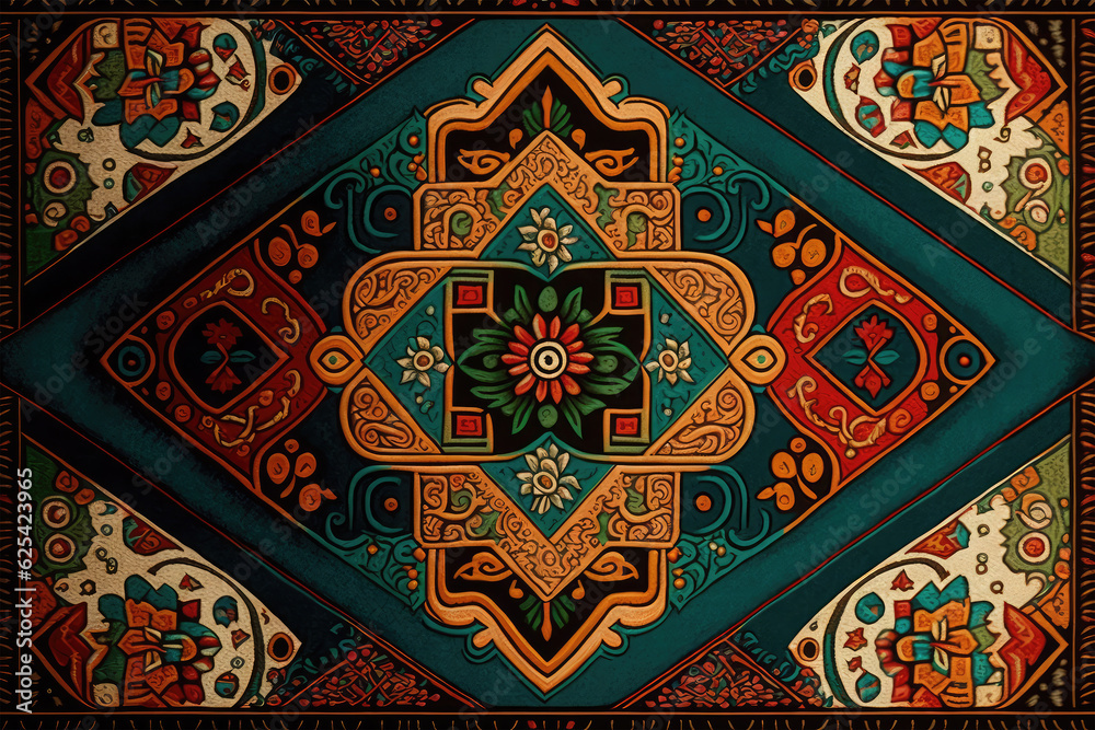 color pattern carpet on background