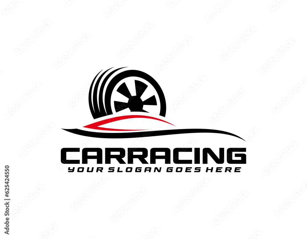 Auto Car Point Automotive Logo Design Template. line style icon